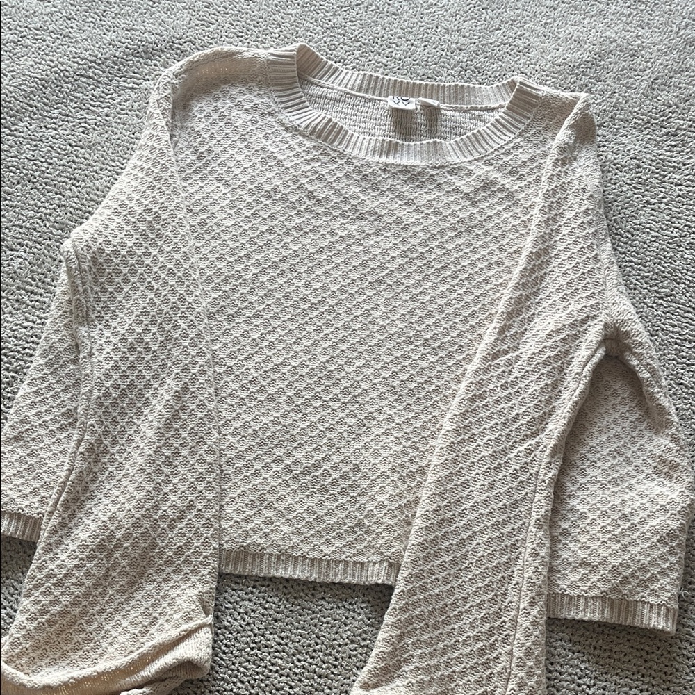 Roxy Textured Cream Sweater